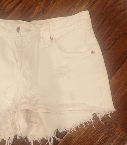 Levi's White Cutoff Shorts