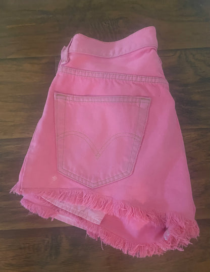 Levi's Vintage Pink 550 Cutoff Shorts