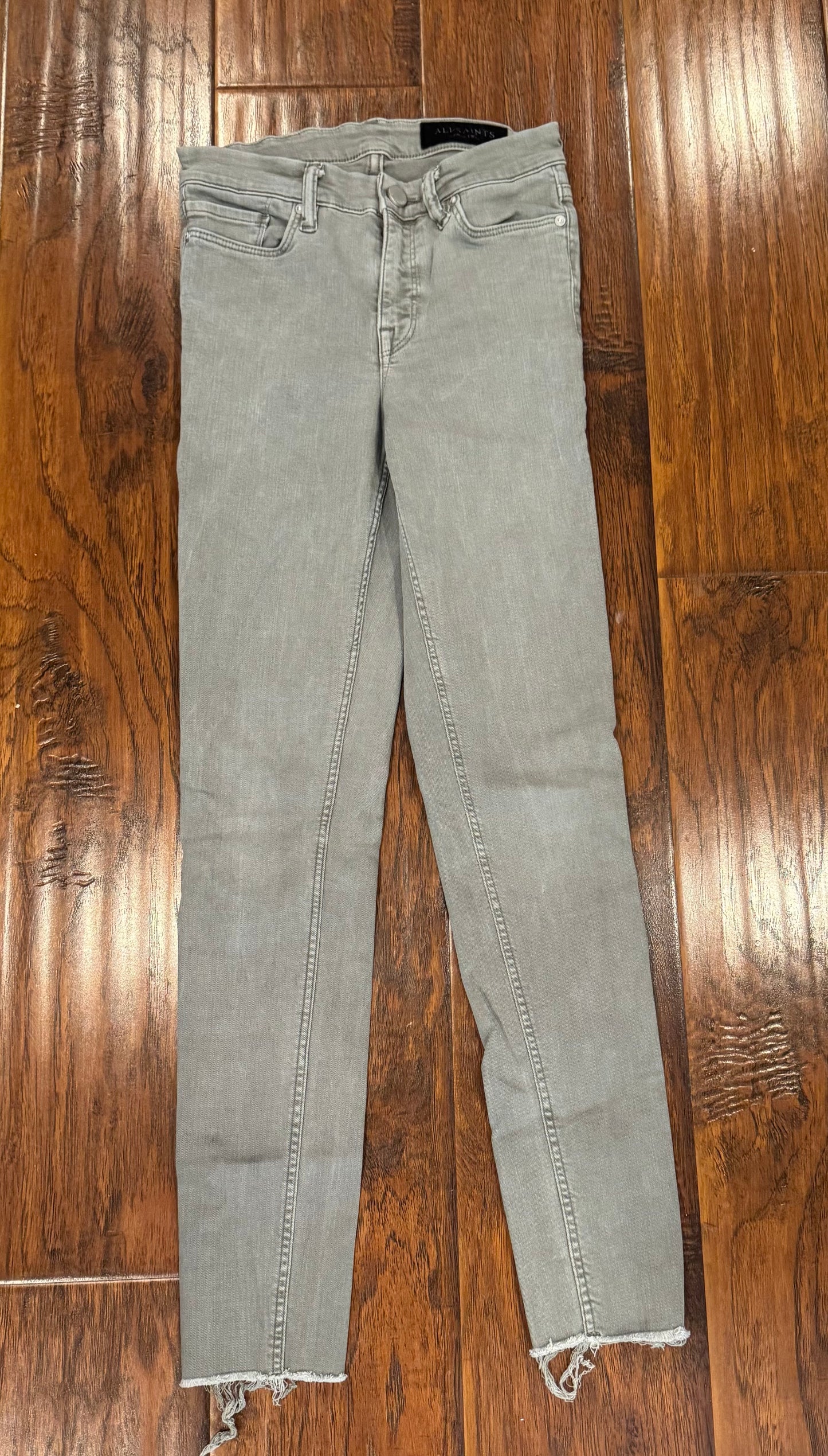 AllSaints Grey Skinny Jeans