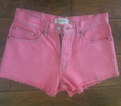 Levi's Vintage Pink 550 Cutoff Shorts