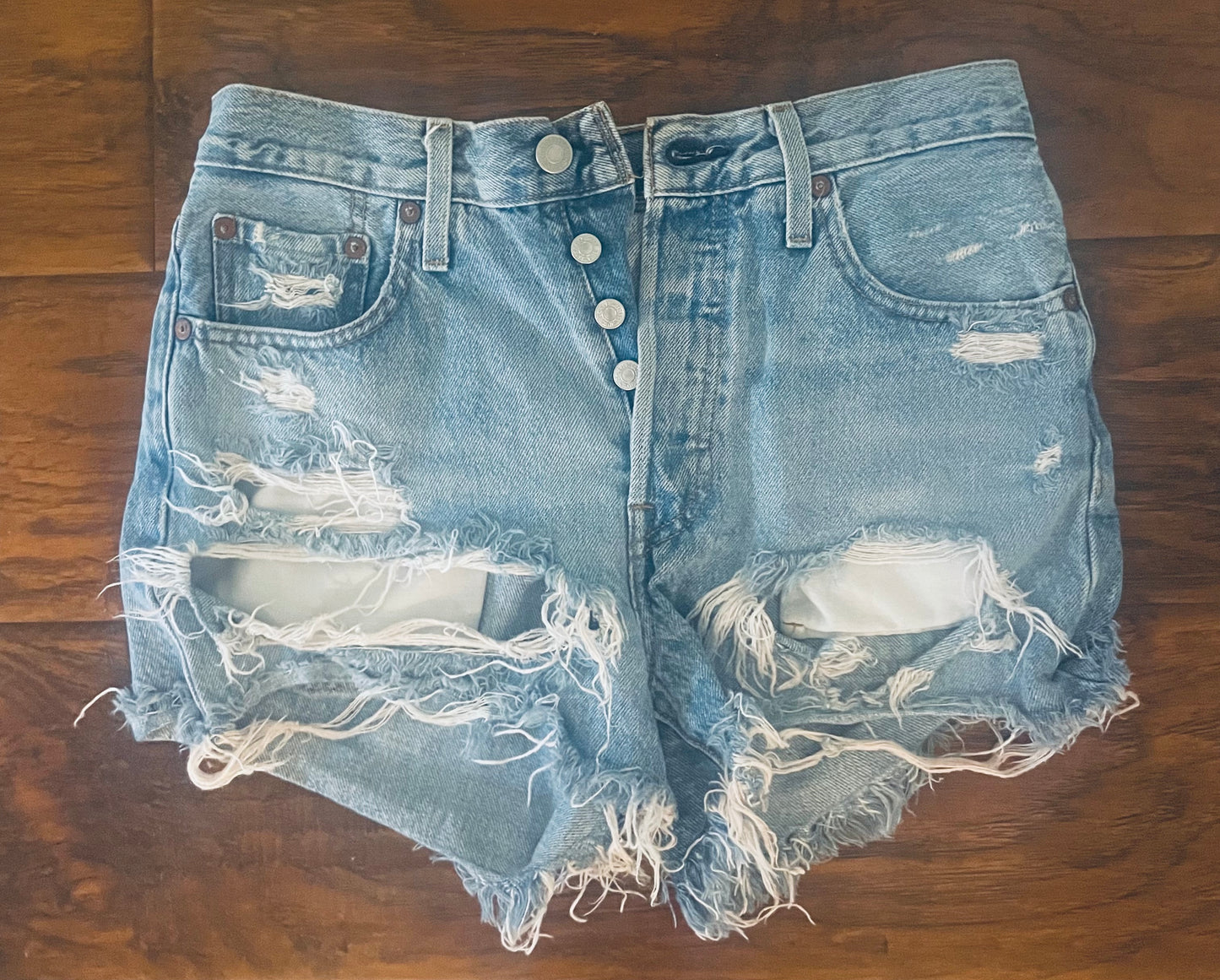 Levi's Super Distressed Cutoffs