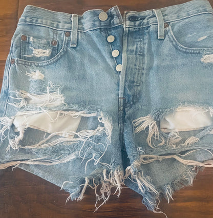 Levi's Super Distressed Cutoffs