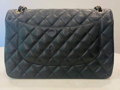 Chanel Black Large Classic Double Flap Handbag