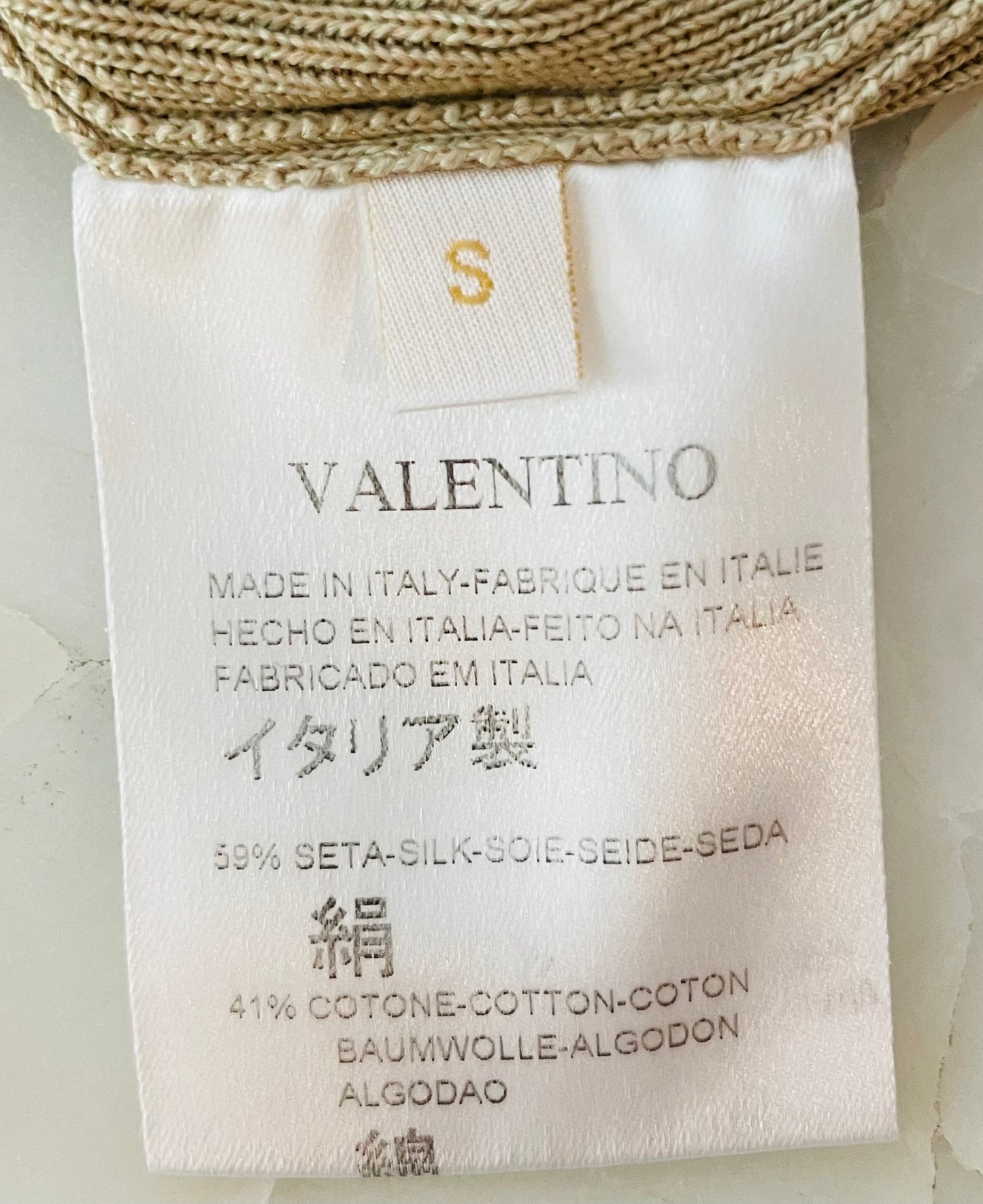 Valentino Cotton Blend Top with Lace Detail