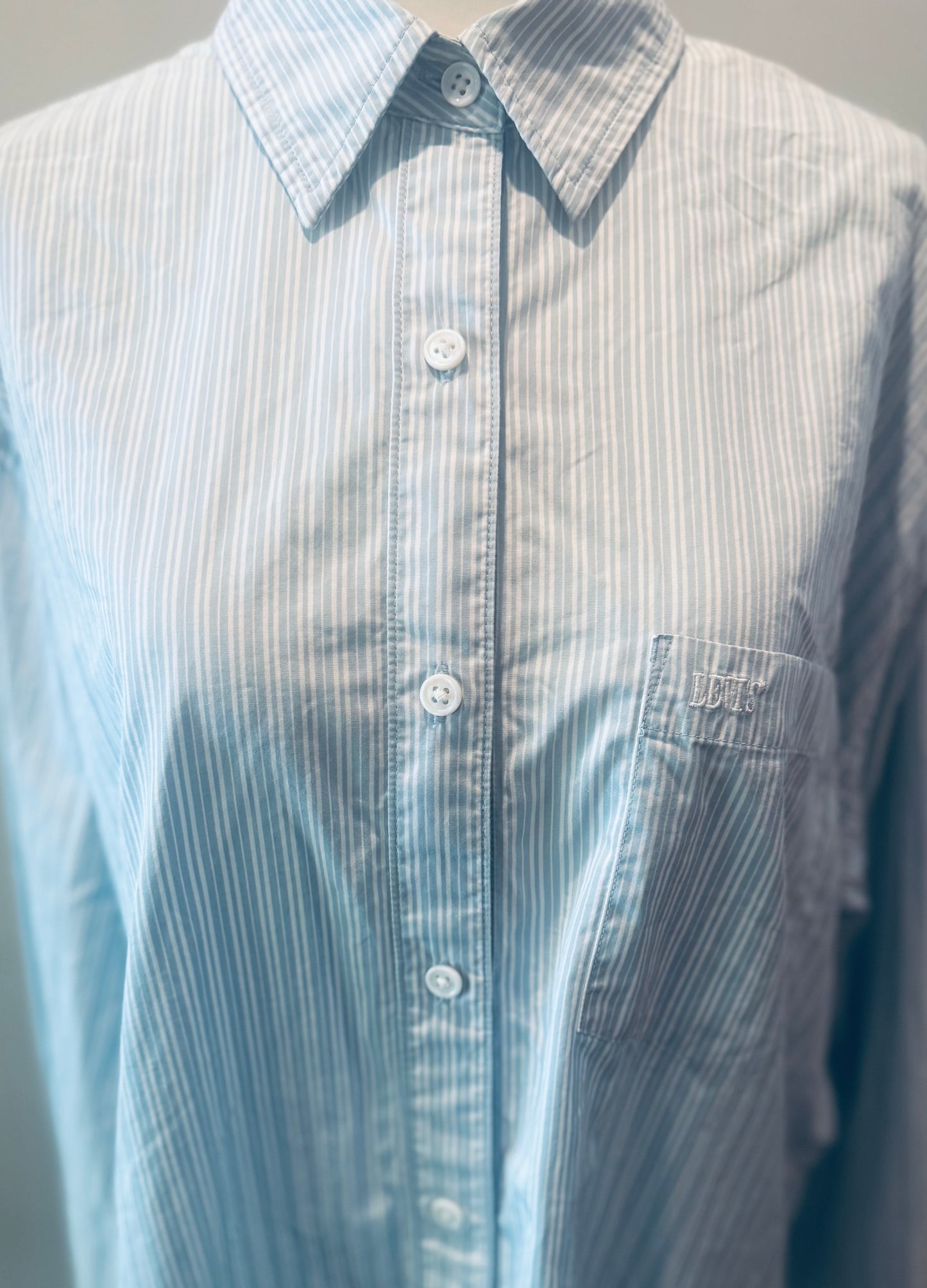 Vintage Levi's Striped Cotton Button-Up Shirt