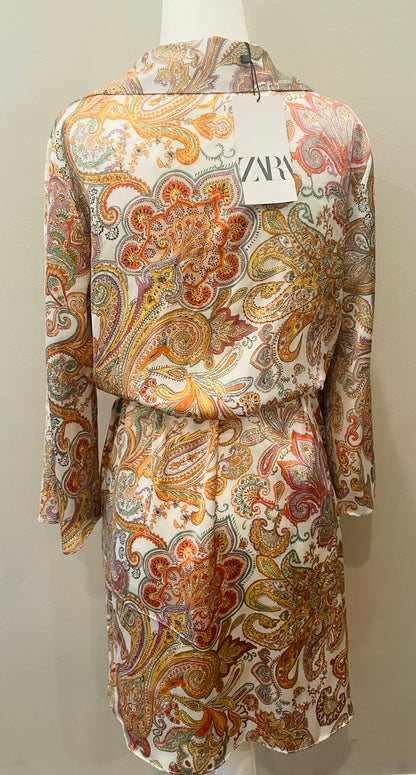 ZARA Retro Paisley Kimono Tunic Top