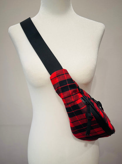 Vintage Plaid Fanny Pack Bag