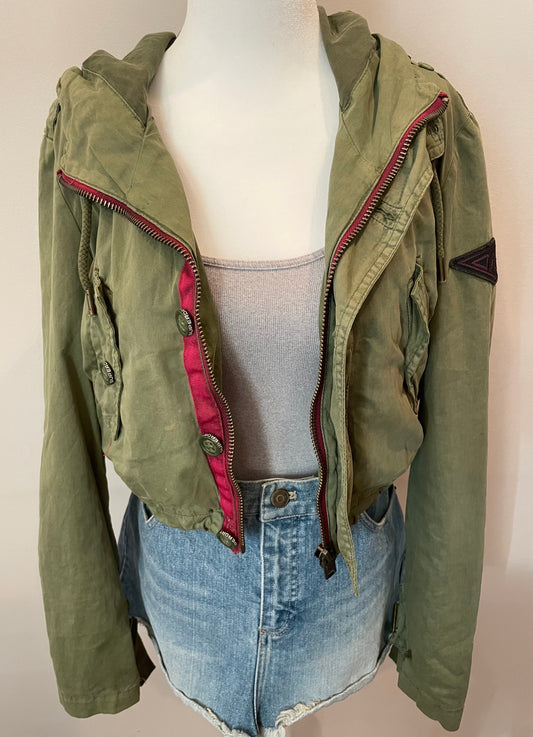 Superdry Army Panthers Military Cropped Jacket