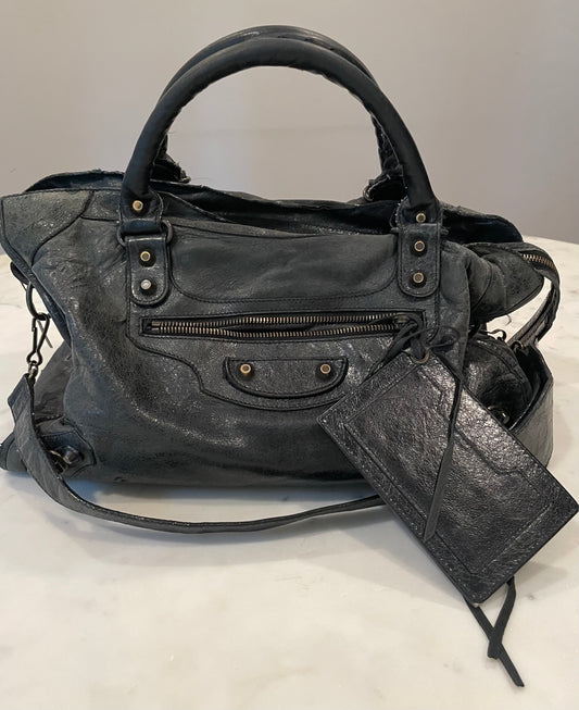 Balenciaga Motocross Classic City Handbag