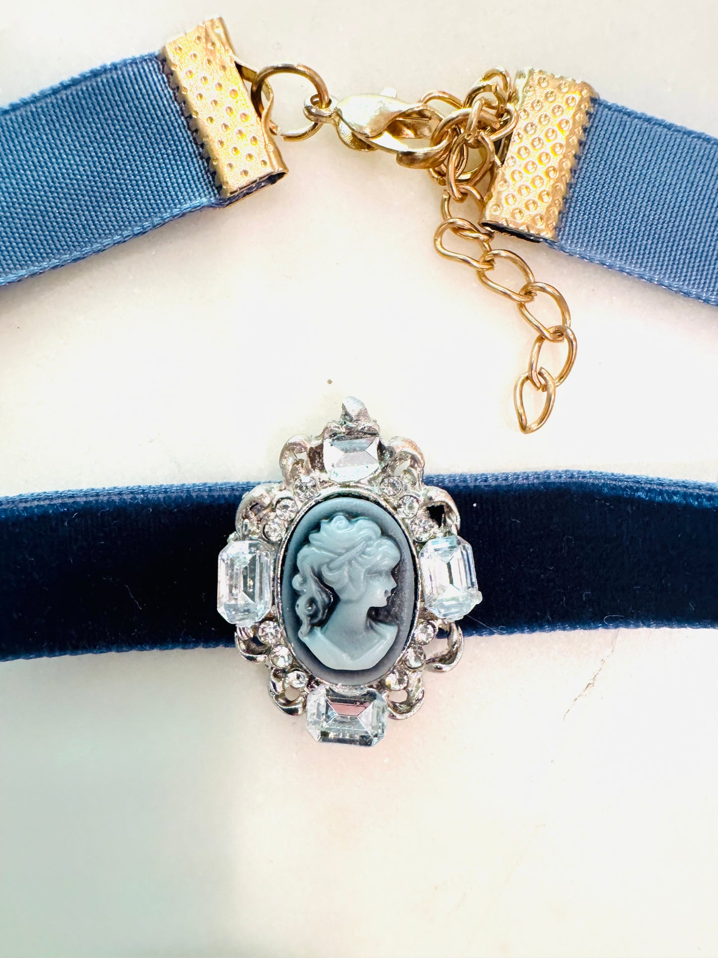 Vintage Velvet Cameo Choker