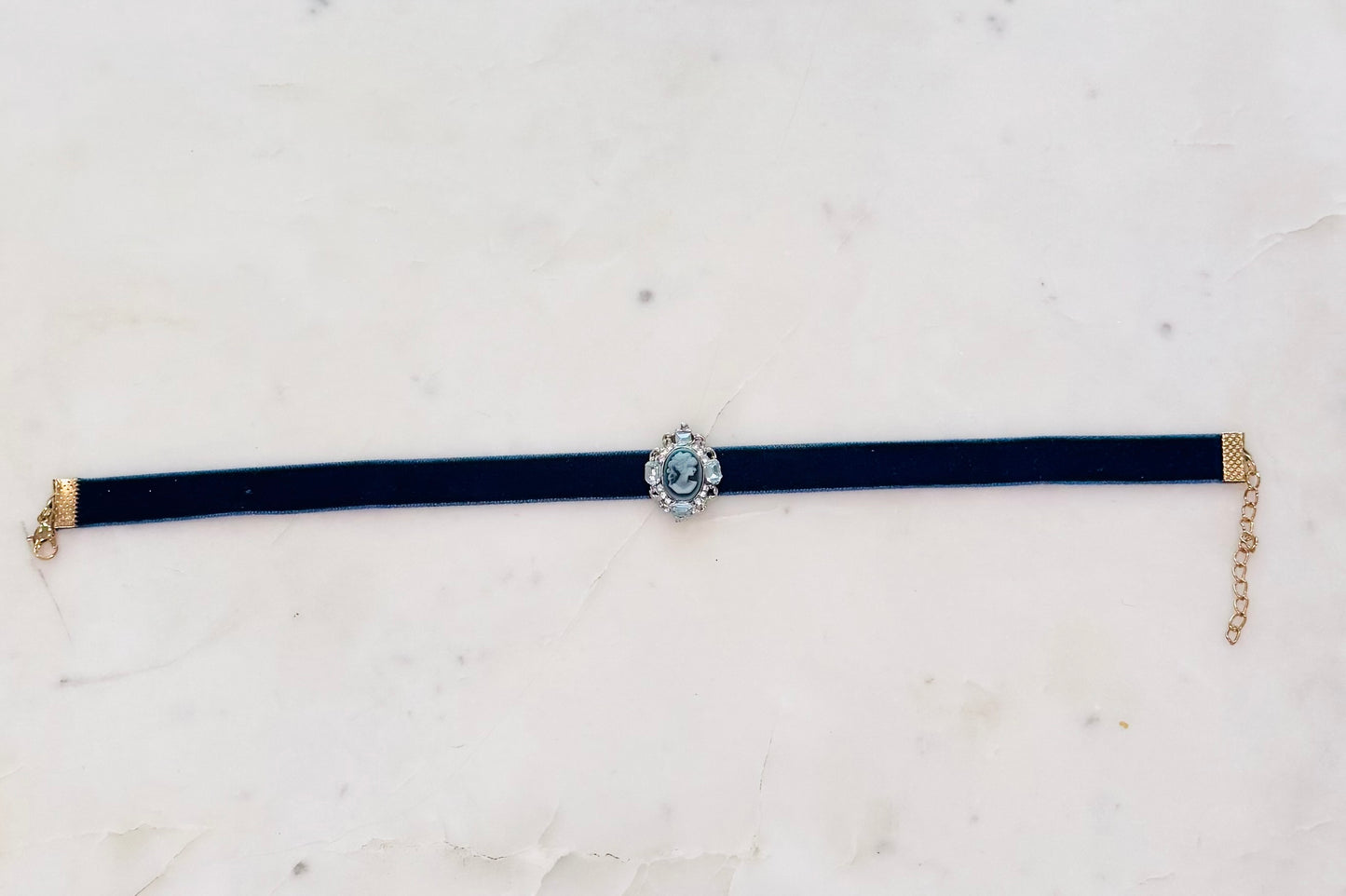 Vintage Velvet Cameo Choker
