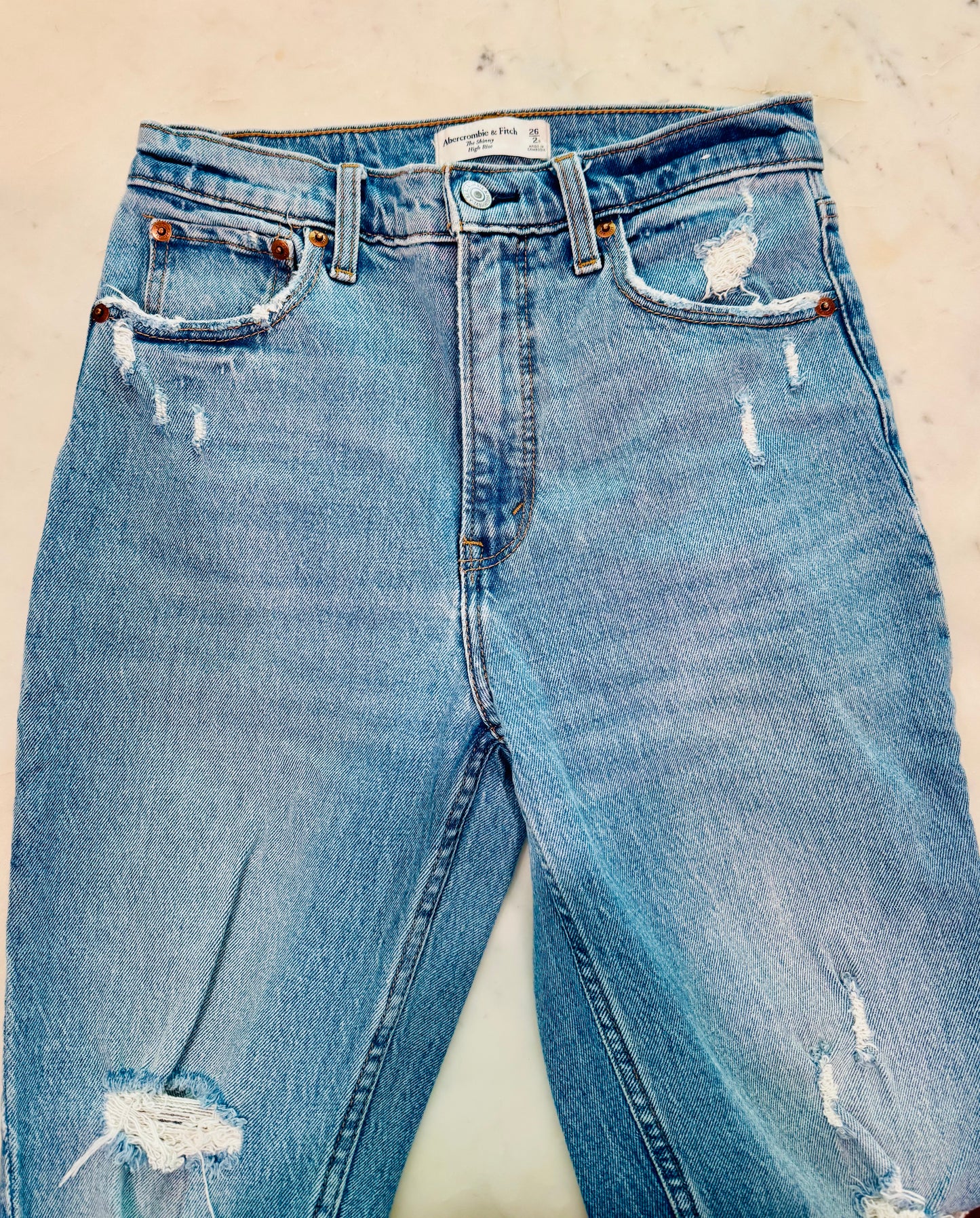 Vintage Y2K Grunge Distressed Abercrombie Skinny Jeans