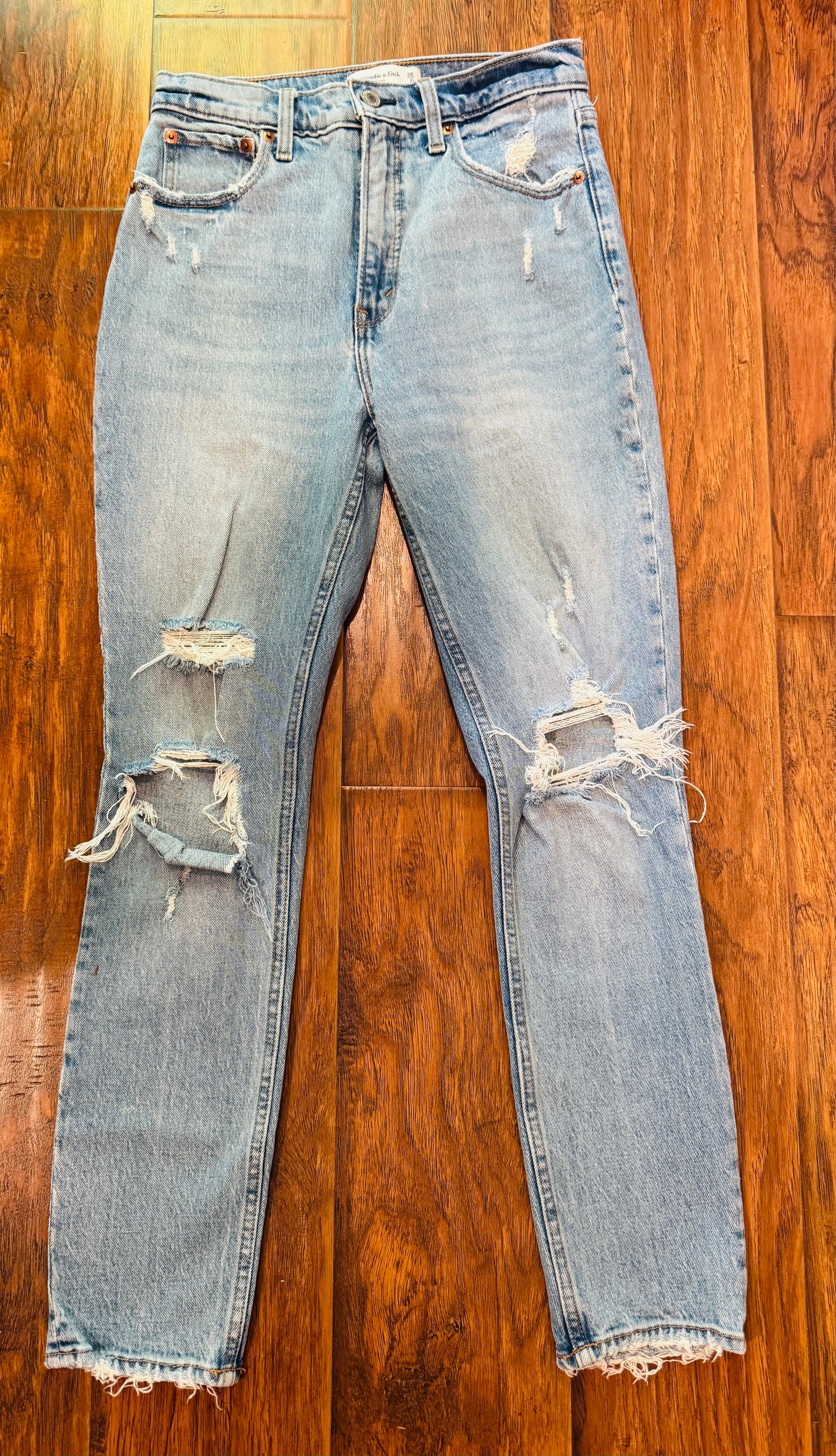 Vintage Y2K Grunge Distressed Abercrombie Skinny Jeans