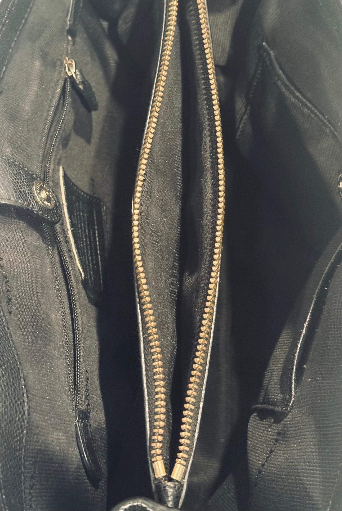 Vintage Black Leather Coach New York Shoulder Bag