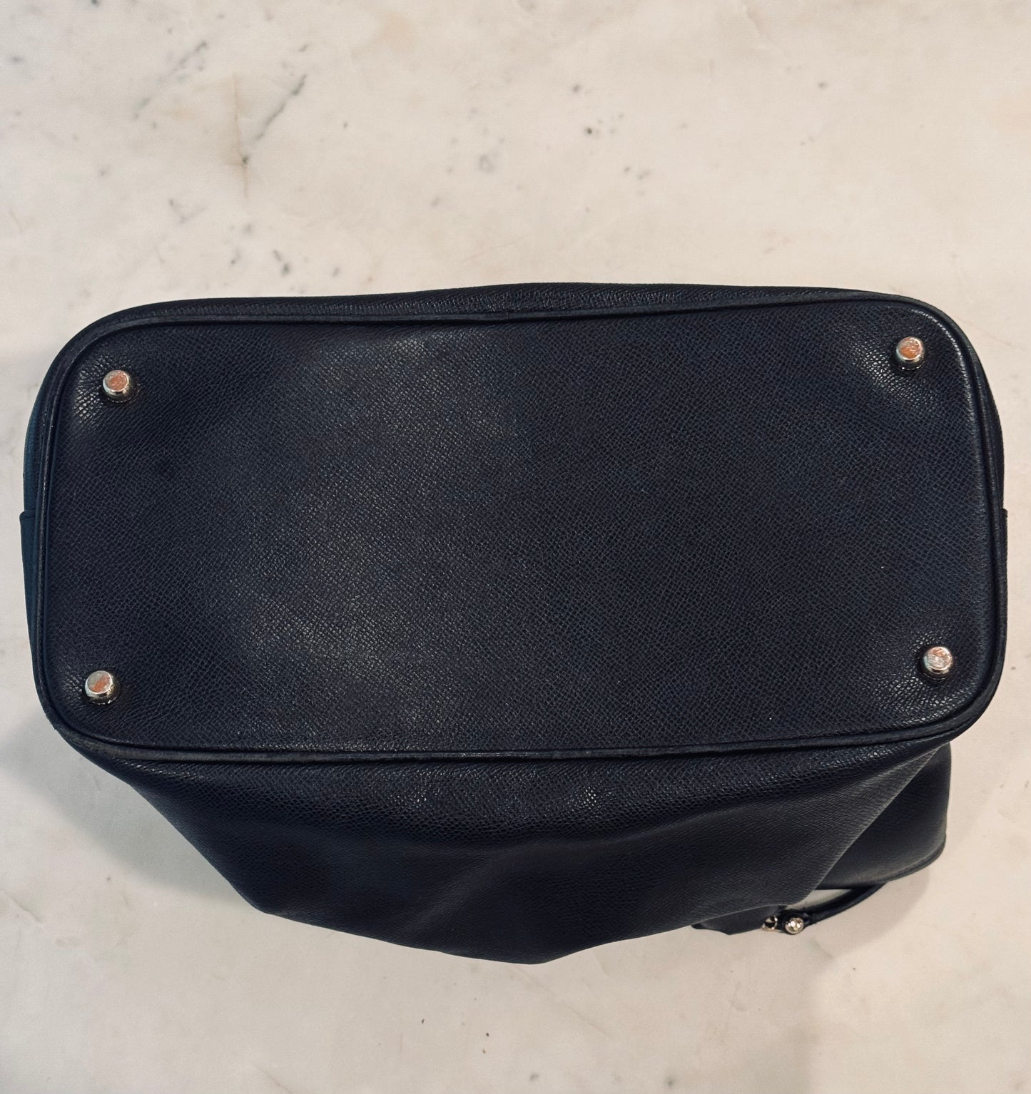 Vintage Black Leather Coach New York Shoulder Bag