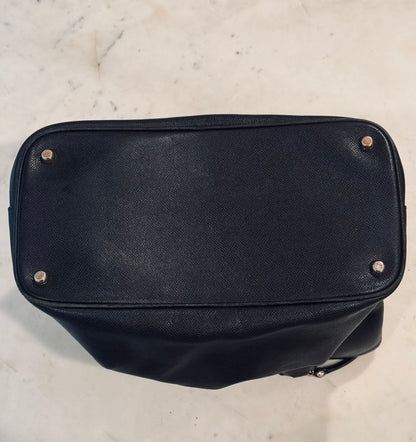 Vintage Black Leather Coach New York Shoulder Bag