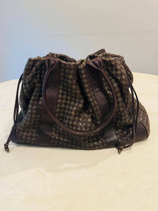 Vintage COSCI Italian Woven Leather Handbag