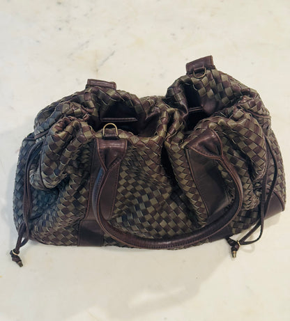 Vintage COSCI Italian Woven Leather Handbag