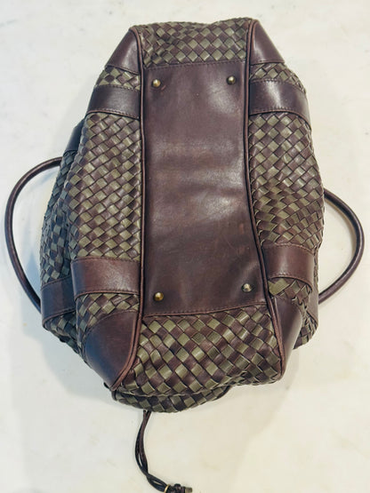 Vintage COSCI Italian Woven Leather Handbag