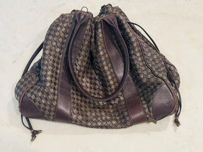 Vintage COSCI Italian Woven Leather Handbag