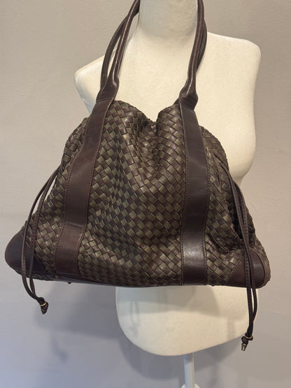 Vintage COSCI Italian Woven Leather Handbag