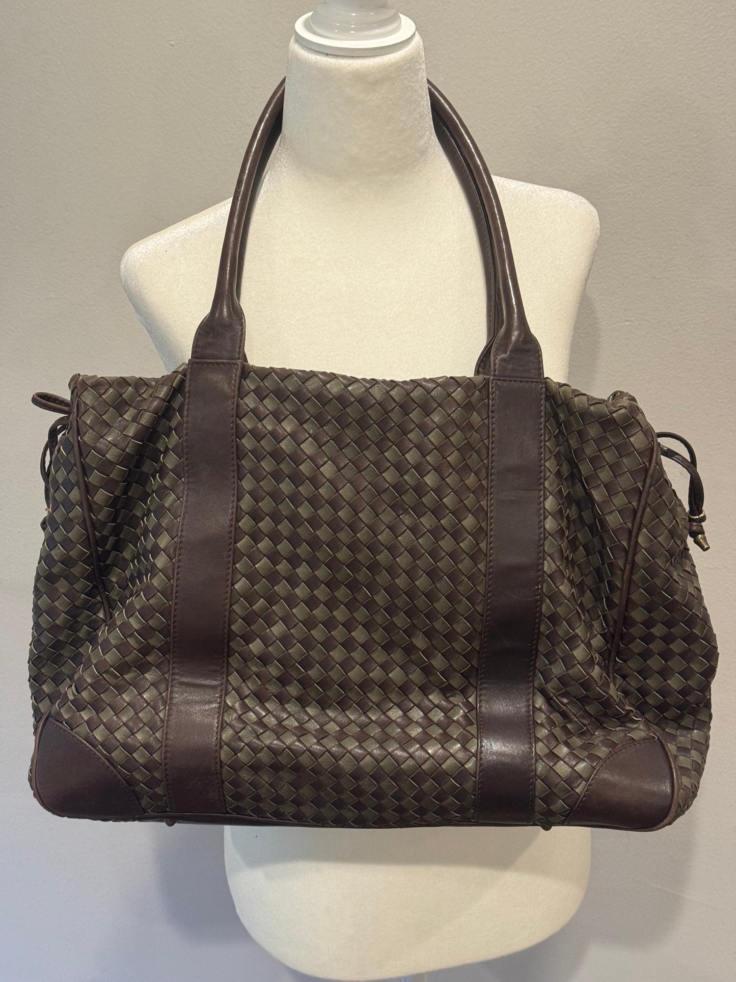 Vintage COSCI Italian Woven Leather Handbag