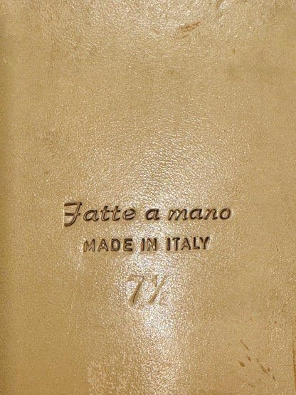 Vintage Henry Beguelin Handmade Two-Tone Italian Leather Oxfords Shoes