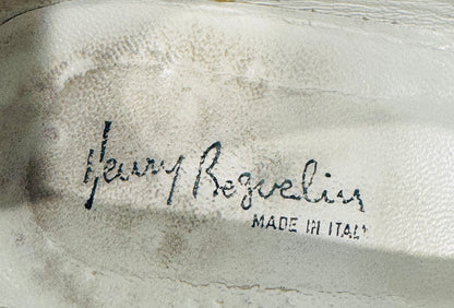 Vintage Henry Beguelin Handmade Two-Tone Italian Leather Oxfords Shoes