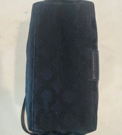 Vintage Coach Black Signature Jacquard Shoulder Bag