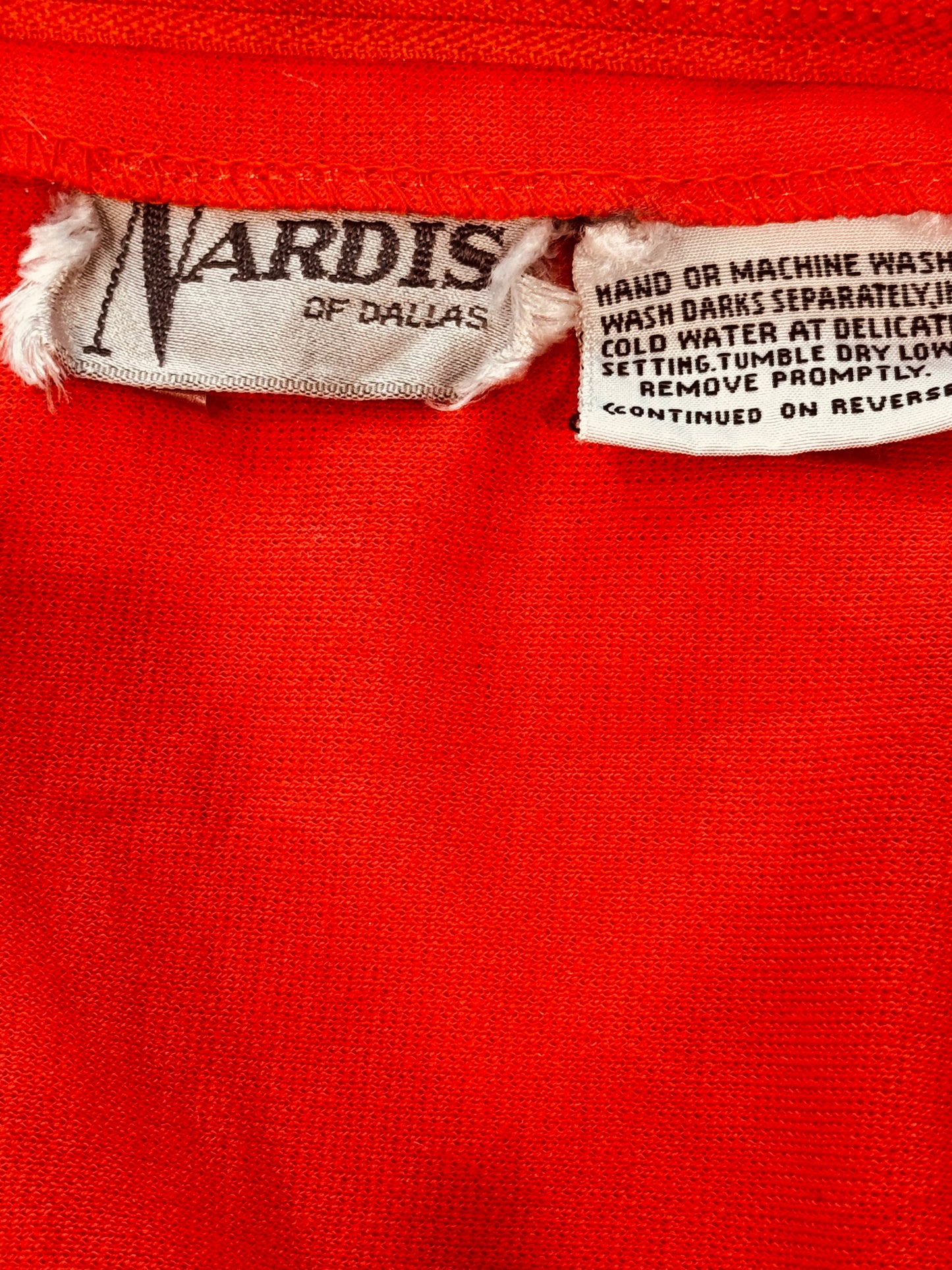 Vintage 1980s Nardis of Dallas Tangerine/Orange Midi Dress