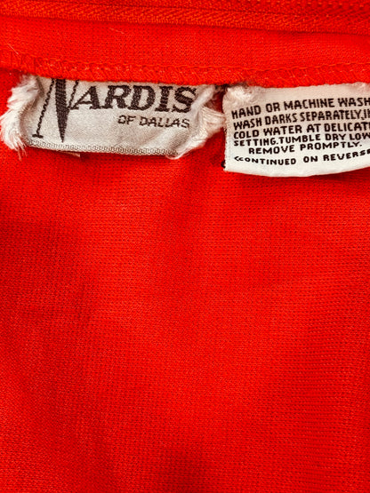 Vintage 1980s Nardis of Dallas Tangerine/Orange Midi Dress