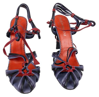 Yves Saint Laurent Rive Gauche Ankle Strap Shoes.