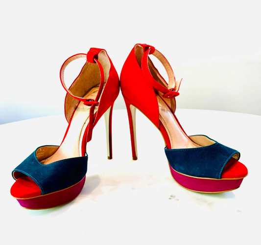Brian Atwood Roma Suede Platform Sandals